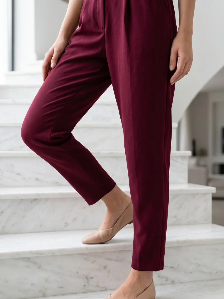 BORDO KUMAŞ HAVUÇ PANTOLON